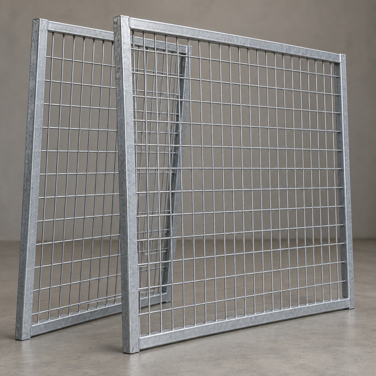 Illustrative view of guardrail mesh panels