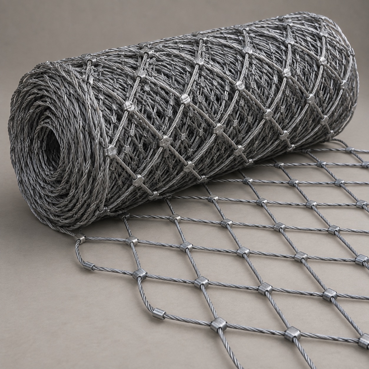 Illustrative view of slope protection mesh
